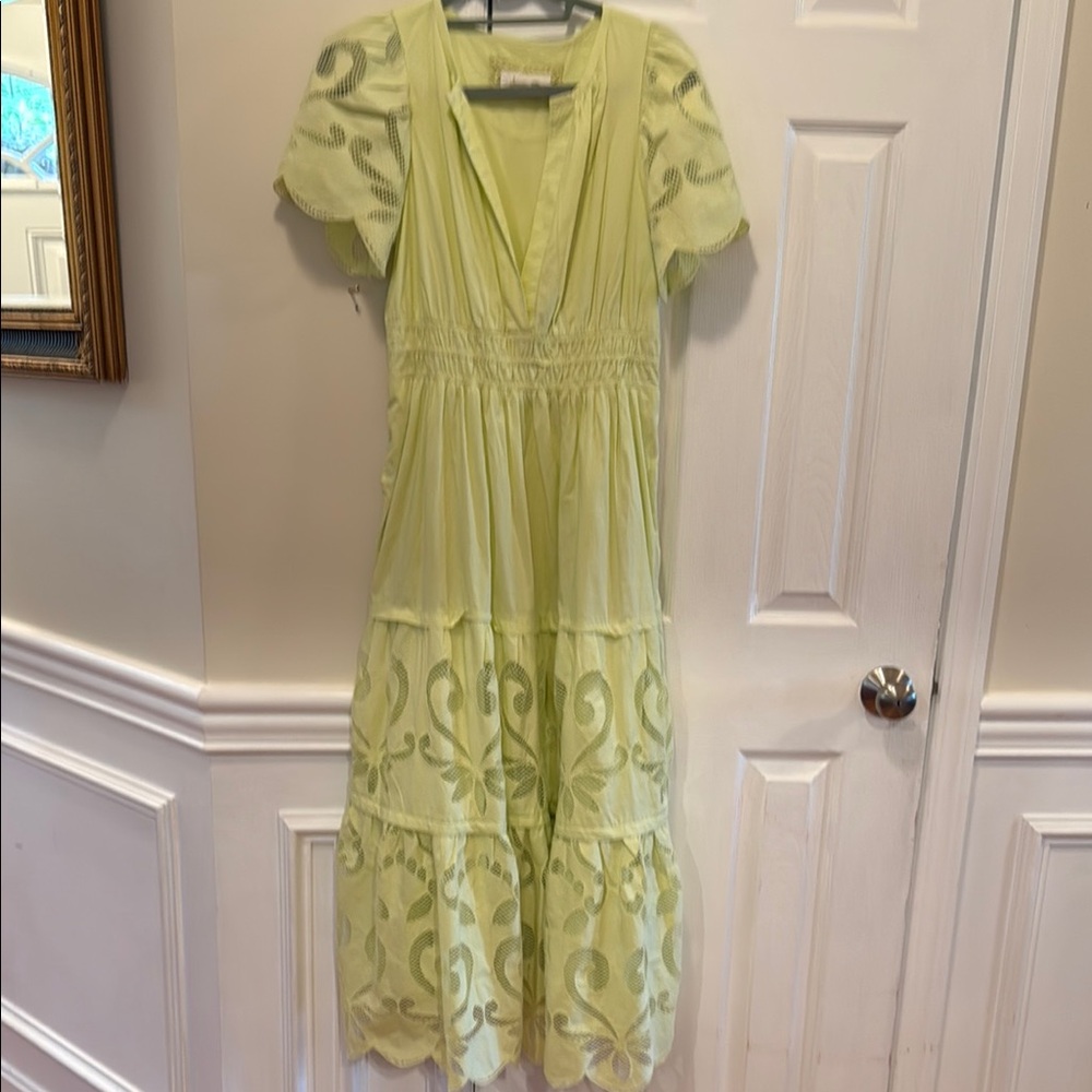 Anthropologie Light Green Maxi Dress
